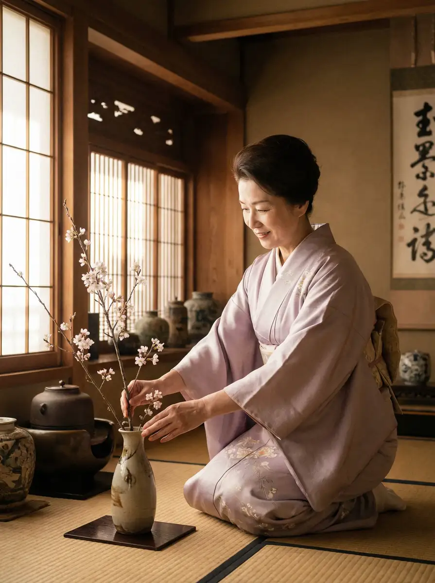一位优雅的 萝莉岛导航 | 萝莉岛官方入口~热点萝莉岛分享平台 在和室中插花